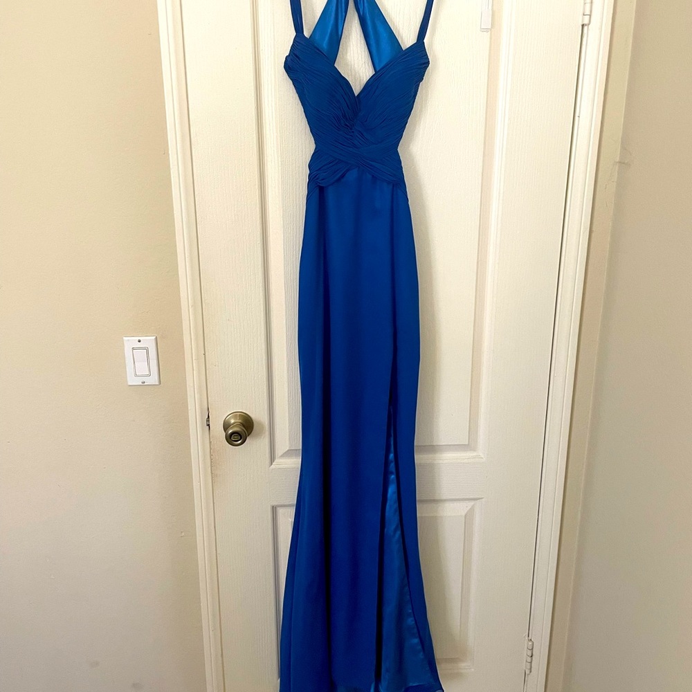 FAVIANA size 6 blue prom dress